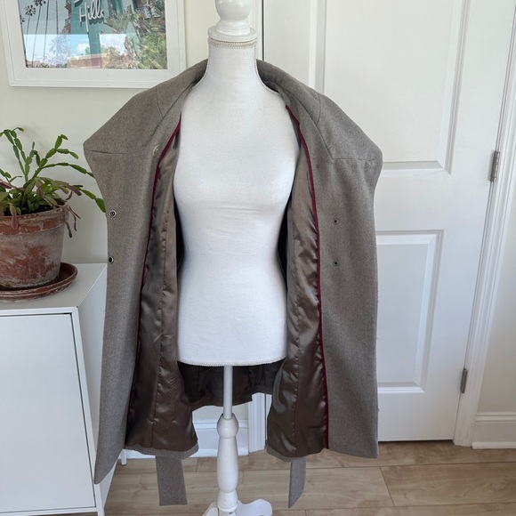 Merona grayish taupe wool pea coat women’s size medium EUC! - Picture 8 of 8